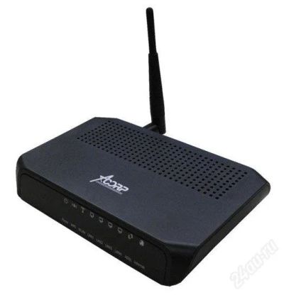 Лот: 976264. Фото: 1. Acorp ADSL модем, wi-fi точка... Проводные модемы