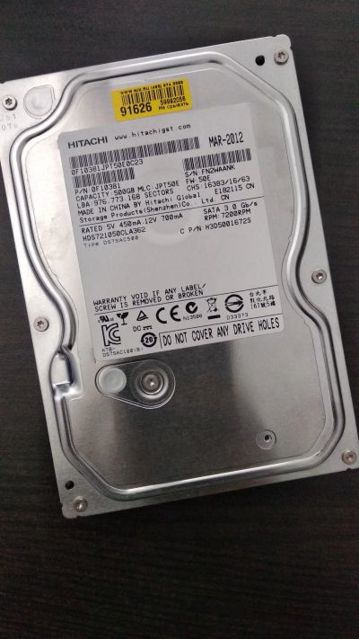 Лот: 12024862. Фото: 1. Hitachi HDS721050CLA362 500 Гб... Жёсткие диски (HDD)
