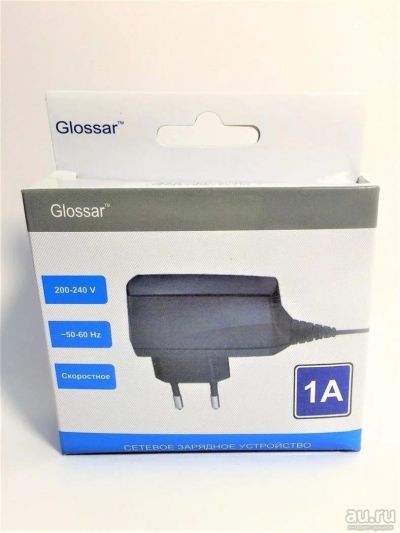 Лот: 10862069. Фото: 1. СЗУ Glossar micro USB 1000mA... Зарядные устройства, блоки питания, адаптеры сетевые для смартфонов