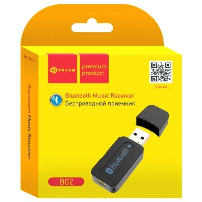 Лот: 21516858. Фото: 1. Ресивер Dream B02 Bluetooth черный. WiFi, Bluetooth адаптеры