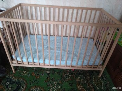 Лот: 15199946. Фото: 1. Кроватка детская ИКЕА, бук. Детские кровати и кроватки