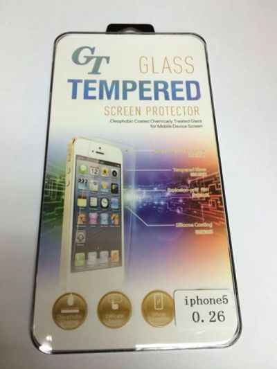 Лот: 6851341. Фото: 1. Защитное стекло iPhone 5 в картонной... Дисплеи, дисплейные модули, тачскрины