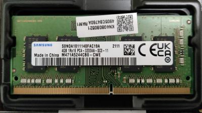 Лот: 18982943. Фото: 1. SO-DIMM 4Gb Samsung DDR4 3200MHz... Оперативная память