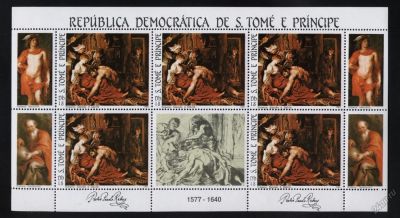 Лот: 5973398. Фото: 1. Сан Томе 1983 Живопись Рубенс... Марки