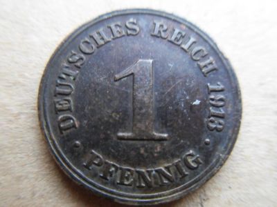 Лот: 6786399. Фото: 1. Германия 1 пфенниг 1913 (D). Германия и Австрия