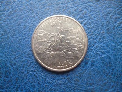 Лот: 11299353. Фото: 1. 25 центов 2002 года Штат Миссисипи... Америка