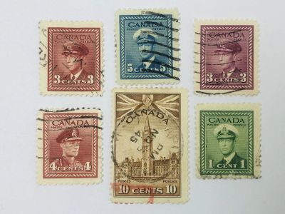 Лот: 23963842. Фото: 1. Военный выпуск. Король Георг VI... Марки