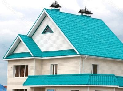 Лот: 10348964. Фото: 1. Металлочерепица 1,19х3,95м синяя... Кровельные материалы
