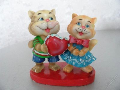 Лот: 782585. Фото: 1. два котика. Фигурки, статуэтки