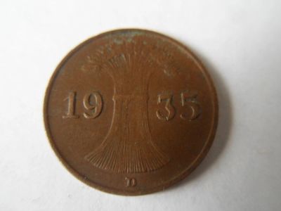 Лот: 5484531. Фото: 1. Германия 1 рейхспфенниг 1935... Германия и Австрия