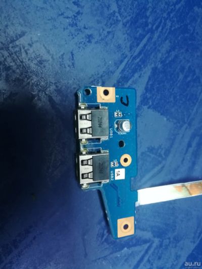 Лот: 17743455. Фото: 1. Б/У плата с разъемами USB на шлейфе... Платы расширения, контроллеры, доп. порты