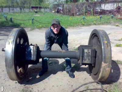 Лот: 4237225. Фото: 1. Гантеля обрезиненная разборная... Гантели