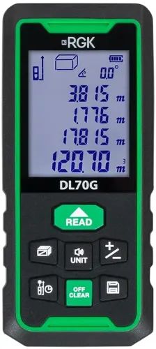 Лот: 24479789. Фото: 1. Лазерный дальномер RGK DL70G. Электроинструмент