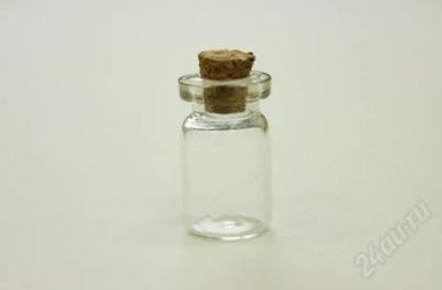 Лот: 2640888. Фото: 1. Стеклянная бутылочка с пробкой... Скрапбукинг