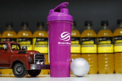 Лот: 6638175. Фото: 1. Шейкер SmartShake 500мл (фиолетовый... Спортивная посуда