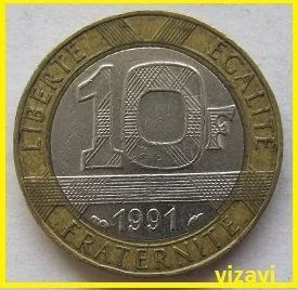 Лот: 15844964. Фото: 1. Франция 10 франков 1991 (№). Европа