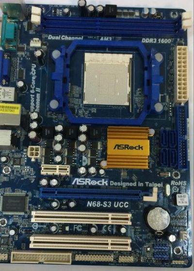 Лот: 7640720. Фото: 1. AM3 ASRock N68-S3 UCC не работает... Материнские платы