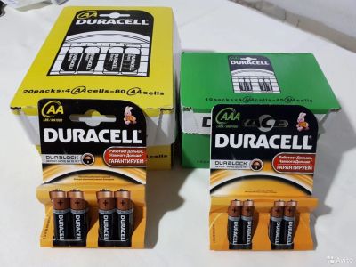 Лот: 16680865. Фото: 1. Батарейки Duracell AA (пальчиковые... Батарейки, аккумуляторы, элементы питания