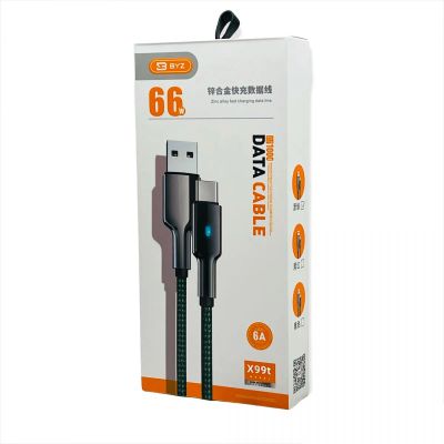 Лот: 22145286. Фото: 1. КАБЕЛЬ BYZ X-099t USB-> Type-C... Дата-кабели, переходники