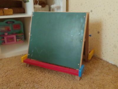 Лот: 3996048. Фото: 1. Мольберт, доска для мела + магнитная... Для рисования