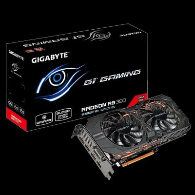 Лот: 9842398. Фото: 1. Gigabyte AMD Radeon R9 390 8 gb. Видеокарты