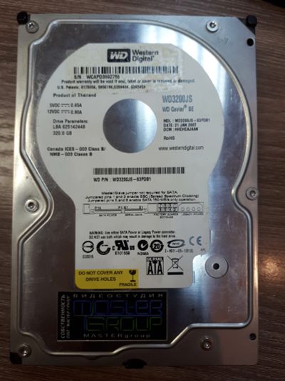 Лот: 11746774. Фото: 1. HDD WD Western Digital 320Gb... Жёсткие диски (HDD)