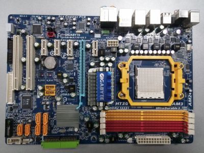 Лот: 5194773. Фото: 1. Материнская плата Gigabyte GA-MA770-US3... Материнские платы