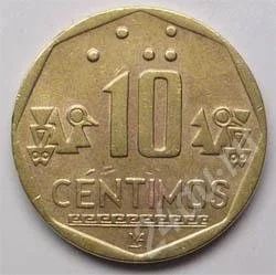 Лот: 197994. Фото: 1. Перу. 10 сентимос 2000г. Америка