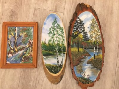 Лот: 12671727. Фото: 1. 3 картины из каменной крошки. Картины, гравюры