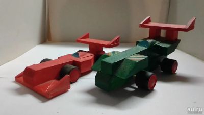 Лот: 16496405. Фото: 1. Игрушечные машины деревянные 1... Машины и техника