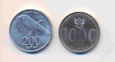 Лот: 834569. Фото: 1. Набор монет Индонезии с птицей. Азия