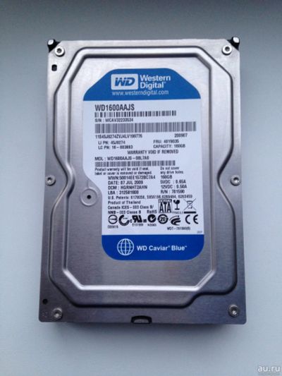 Лот: 12367062. Фото: 1. Жесткий диск HDD WD 3.5 Blue 160gb. Жёсткие диски (HDD)