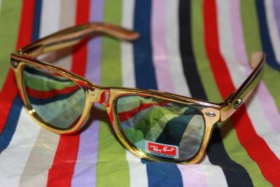 Лот: 4011844. Фото: 1. Очки Ray Ban Золотой Хром с зеркальными... Очки солнцезащитные