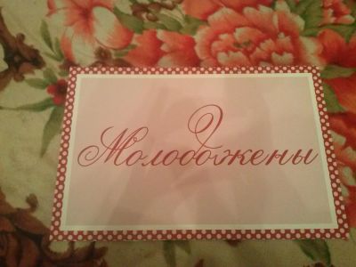 Лот: 4303865. Фото: 1. Рамка для украшения авто. "Молодожены... Свадебная атрибутика и декор