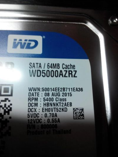 Лот: 6592081. Фото: 1. Жесткий диск WD 500 гиг (дата... Жёсткие диски (HDD)