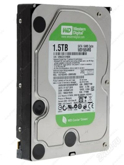 Лот: 3612327. Фото: 1. 1,5Tb Жесткий диск SATA-II Western... Жёсткие диски (HDD)
