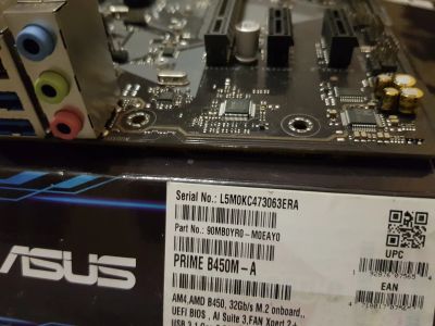 Лот: 18740980. Фото: 1. Материнская плата ASUS PRIME B450M-A... Материнские платы