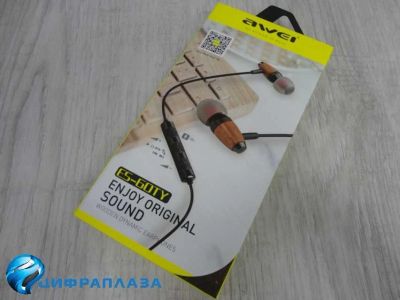 Лот: 15161775. Фото: 1. Гарнитура Awei ES-60TY Дерево... Красноярск