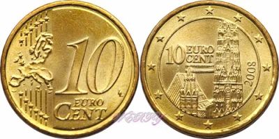 Лот: 4080867. Фото: 1. Австрия. 10 евроцентов, 2002 г... Германия и Австрия