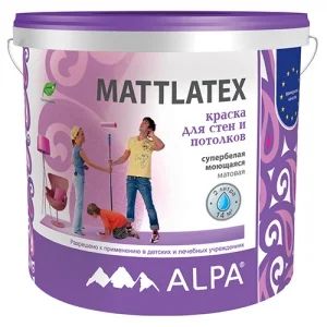 Лот: 6942345. Фото: 1. Краска Alpa Mattlatex латексная... Краски, лаки, растворитель