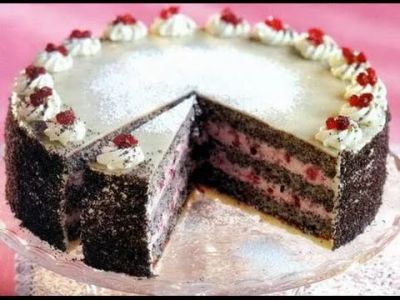 Лот: 8364827. Фото: 1. Торт "Брусничный с маком". Торты, пирожные
