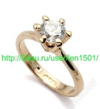 Лот: 2465535. Фото: 1. Кольцо с икусств.бриллиантом... Кольца, перстни