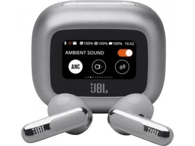 Лот: 25410900. Фото: 1. Наушники JBL Live Flex 3 серебро. Наушники, гарнитуры