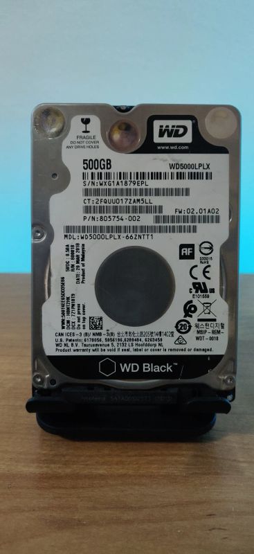 Лот: 22268767. Фото: 1. Жесткий диск HDD/2.5"/500 Гб/7200... Жёсткие диски (HDD)