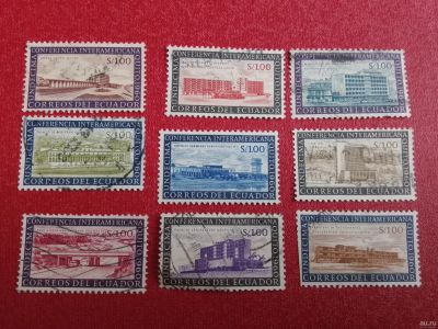 Лот: 13694555. Фото: 1. 1960 г, Эквадор, архитектура. Марки