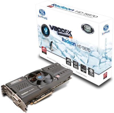 Лот: 4518975. Фото: 1. Sapphire Radeon HD 5870 VAPOR-X. Видеокарты