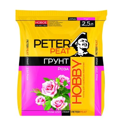 Лот: 24108043. Фото: 1. Грунт Hobby, для роз, 2.5 л, Peter... Грунты, удобрения