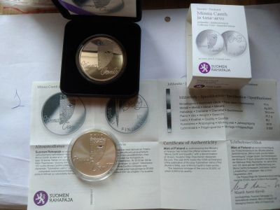 Лот: 17813974. Фото: 1. Финляндия 10 евро 2010 писательница... Европа