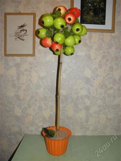 Лот: 2742291. Фото: 1. топиарий - дерево в яблоках!!!. Другое (ручная работа)