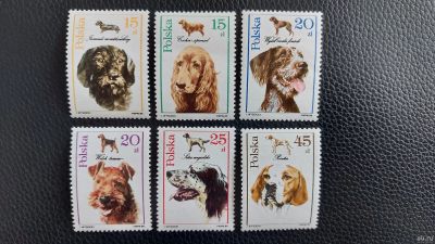 Лот: 17557310. Фото: 1. 1989. Польша. Собаки. Полная серия... Марки